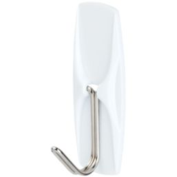 Command Large Clear Outdoor Window Hook, 3 Piece (1 Hook, 2 Strips), 4 Pack