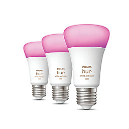 Philips Hue  ES A60 RGB & White LED Smart Light Bulb 6.5W 806lm 3 Pack