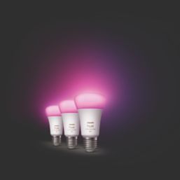 Philips Hue  E27 A60 RGB & White LED Smart Light Bulb 6.5W 806lm 3 Pack