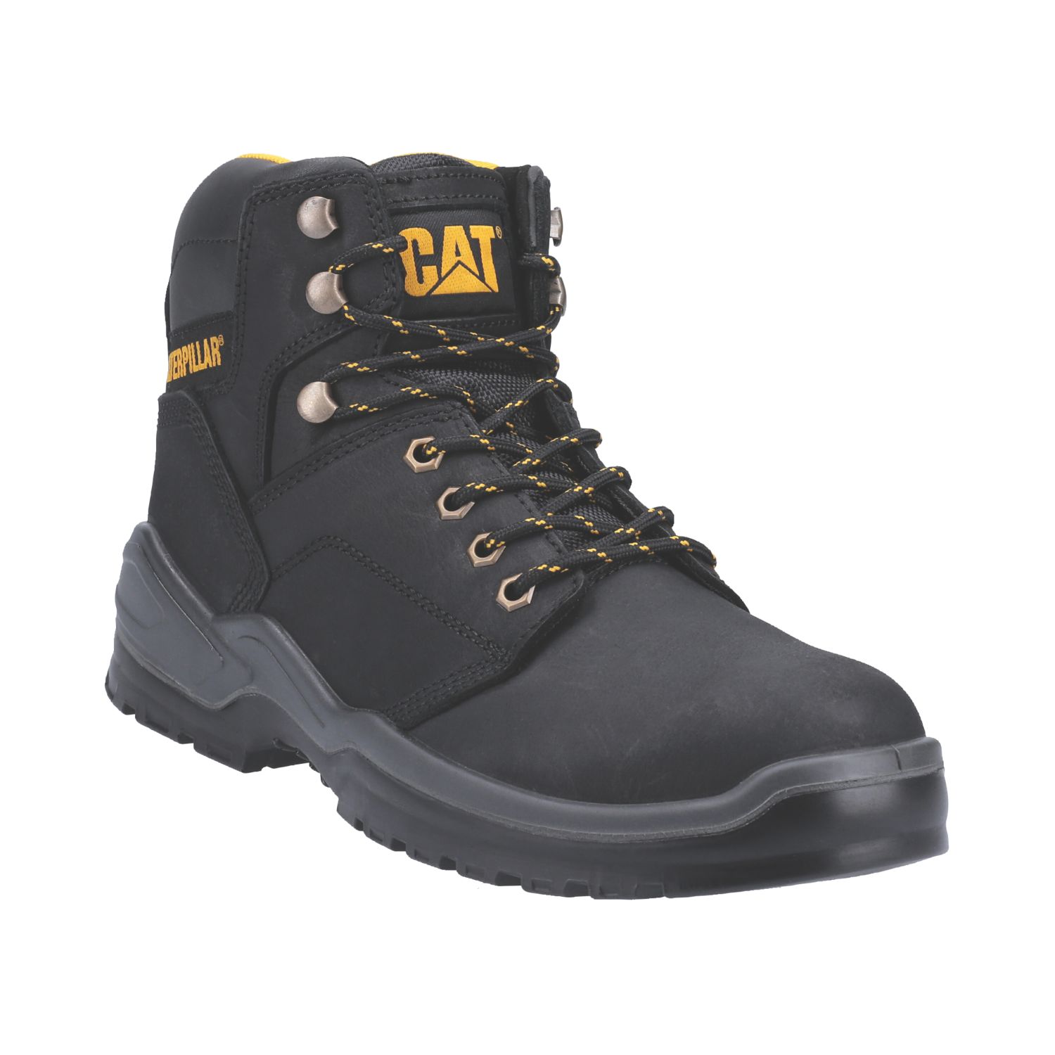 CAT Striver Size 7 Black Water-Resistant Steel Toe Cap Safety Boots (697JV)