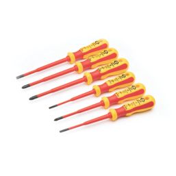 C.K Mixed VDE Slim Screwdriver Set 6 Pieces Screwfix