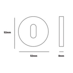 Eclipse  Fire Rated Standard Escutcheon (Pair) Antique Brass 52mm