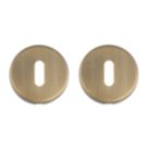 Eclipse  Fire Rated Standard Escutcheon (Pair) Antique Brass 52mm