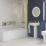 Maine HP/Combi Flexible Exposed Brushed Brass Thermostatic Square Bar Mixer Shower with Riser Handset & Overhead Outlet
