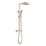 Maine HP/Combi Flexible Exposed Brushed Brass Thermostatic Square Bar Mixer Shower with Riser Handset & Overhead Outlet