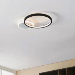 Eglo Gafares LED Ceiling Light Black/White 15W 2100lm