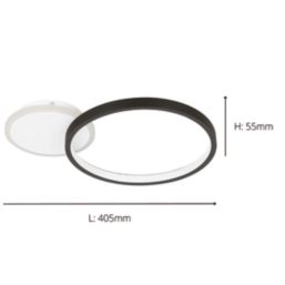 Eglo Gafares LED Ceiling Light Black/White 15W 2100lm