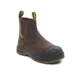 DeWalt East Haven Safety Dealer Boots Brown Size 8 - Screwfix