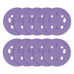 Trend  AB/125/120A 120 Grit 8-Hole Punched Multi-Material Sanding Discs 125mm 10 Pack