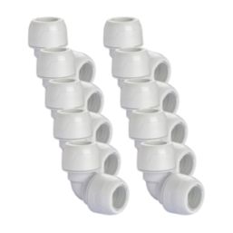 Hep2O  Plastic Push-Fit Equal 90° Keyless Elbow 22mm