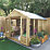 Forest Oakley 8' x 9' 6" (Nominal) Apex Timber Summerhouse with Base & Assembly