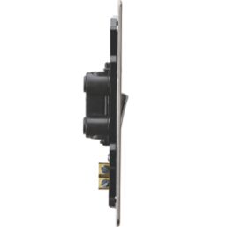 Knightsbridge  45A 2-Gang DP Control Switch Gunmetal with LED