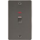 Knightsbridge  45A 2-Gang DP Control Switch Gunmetal with LED