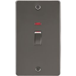Knightsbridge  45A 2-Gang DP Control Switch Gunmetal with LED
