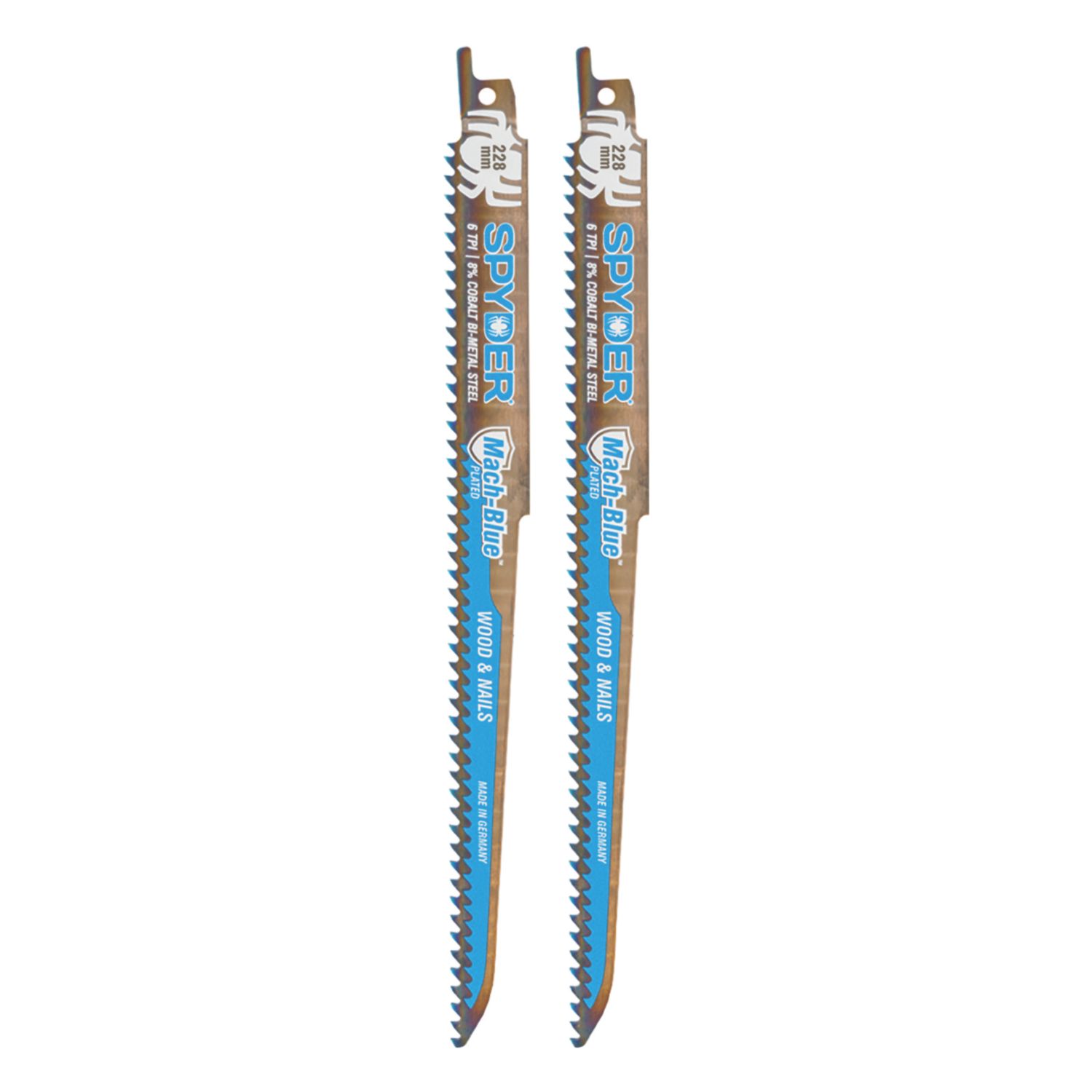 Spyder Mach-Blue Multi-Material Reciprocating Saw Blades 300mm 2 Pack (697YL)