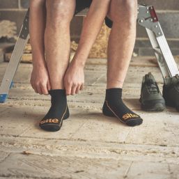Site Willstrop Work Trainer Socks Black 7-11 5 Pack