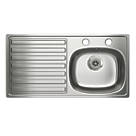 Carron Phoenix  1 Bowl Stainless Steel Kitchen Sink  940mm x 485mm