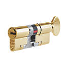 Yale Fire Rated  Thumbturn Platinum 3-Star Euro Profile Cylinder 40-40 (80mm) Brass