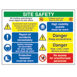 Essentials  "All Visitors & Drivers" Sign 600mm x 800mm