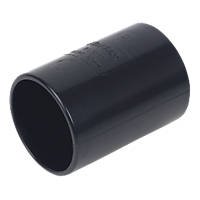 FloPlast Solvent Weld Straight Couplers 32 x 32mm Black 5 Pack