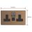 Varilight  13A 2-Gang SP Switched Socket + 3A 45W 2-Outlet Type C USB Charger Brushed Bronze with Black Inserts