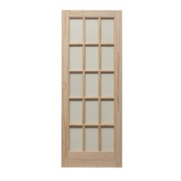 Knotty 15-Clear Light Unfinished Pine Wooden Traditional Internal Door 2032mm x 813mm