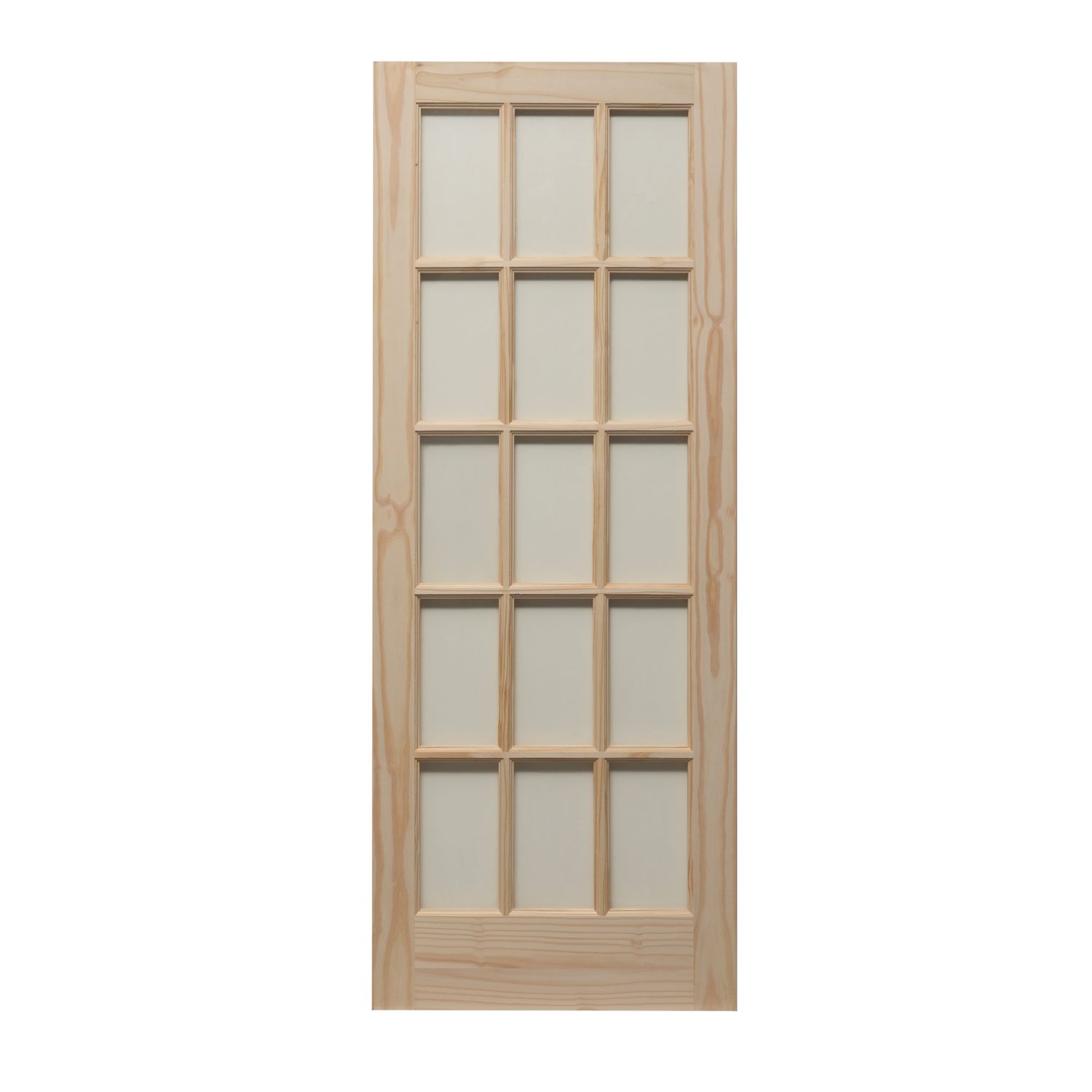 Knotty 15-Clear Light Unfinished Pine Wooden Traditional Internal Door 2032mm x 813mm (698FA)