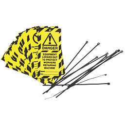 'Danger, Equipment Locked out' Safety Maintenance Tags 10 Pack