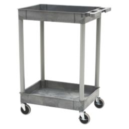 Grey 2-Shelf Trolley 980mm