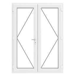 Crystal  White Triple-Glazed uPVC French Door Set 2055mm x 1490mm