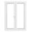 Crystal  White Triple-Glazed uPVC French Door Set 2055mm x 1490mm