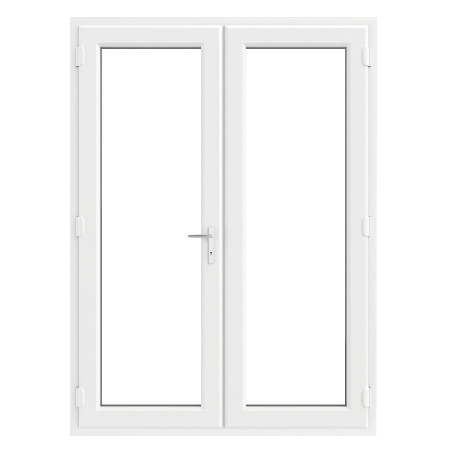 Crystal White Triple-Glazed uPVC French Door Set 2055mm x 1490mm (698JN)