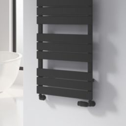 Reina 1124mm x 500mm 1834BTU Black Flat Designer Towel Radiator