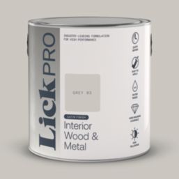 LickPro 2.5Ltr Grey 03 Satin Water-Based Trim Paint