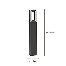 Eglo Riforano 770mm Outdoor LED Post Light Black 5W 1100lm