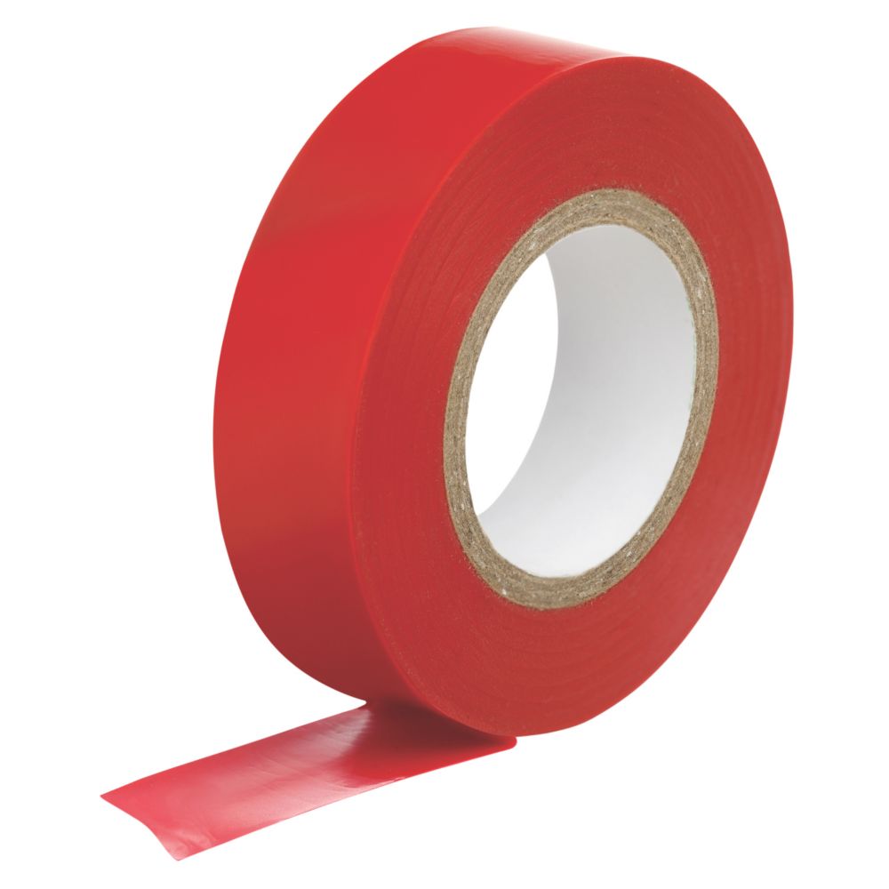 CED Insulation Tape Red 33m x 19mm - Screwfix