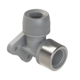 PolyPlumb Enhanced  Plastic Push-Fit Equal 90° Wallplate Elbow 15mm