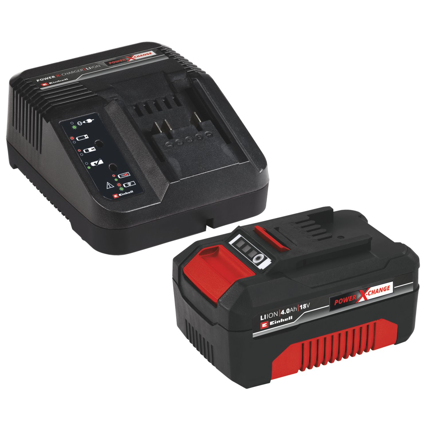 Einhell 18V 4.0Ah Li-Ion Power X-Change Battery Starter Kit (698TJ)