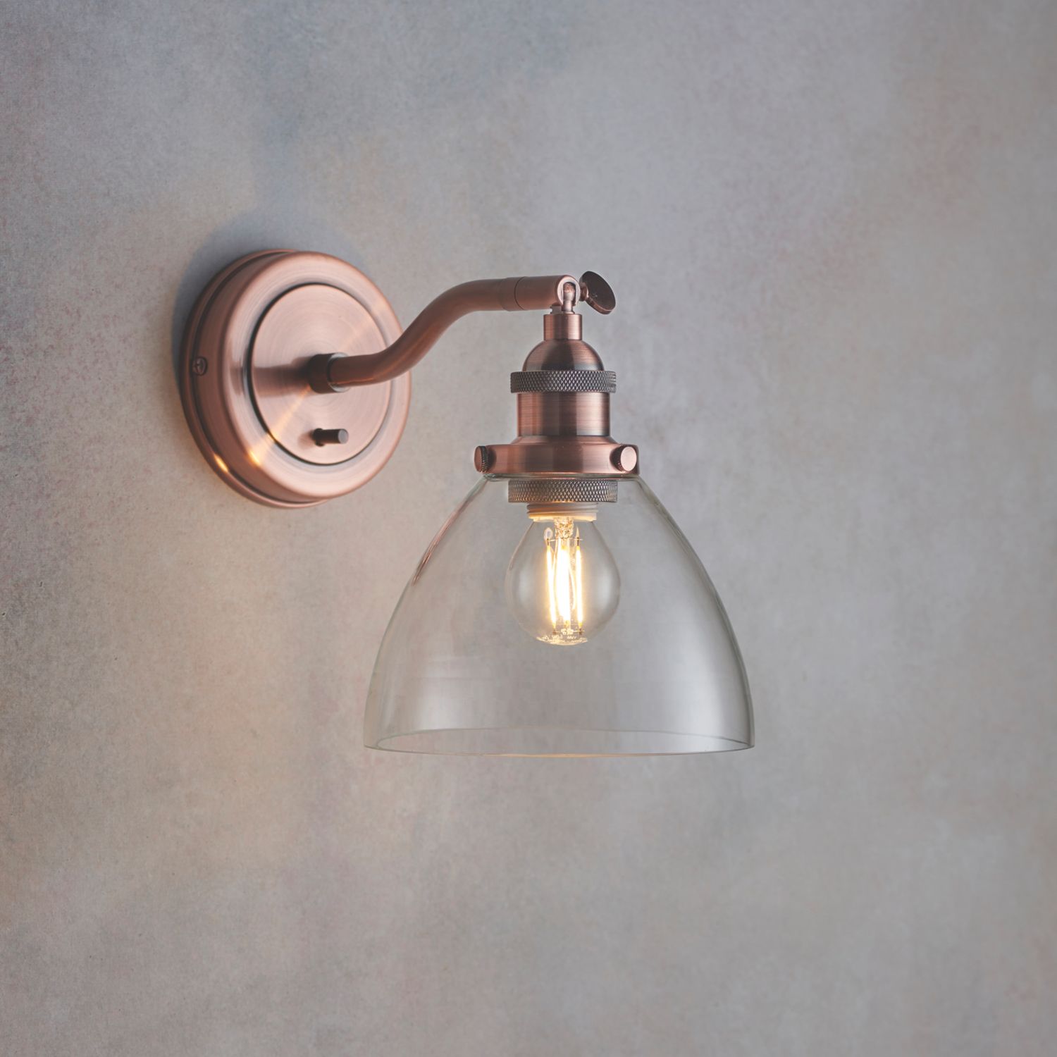 Quay Design Karlson Adjustable Wall Light Aged Copper (698VG)