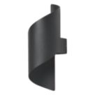 Zink Bude Outdoor LED Wall Light Fitting Black 12W 540lm