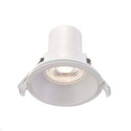 Saxby ShieldECO Anti-Glare Fixed  Fire Rated LED Recessed Downlight Matt White 5W 520lm