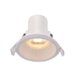 Saxby ShieldECO Anti-Glare Fixed  Fire Rated LED Recessed Downlight Matt White 5W 520lm