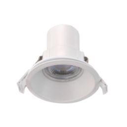 Saxby ShieldECO Anti-Glare Fixed  Fire Rated LED Recessed Downlight Matt White 5W 520lm