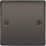 British General Nexus Metal 1-Gang Blanking Plate Black Nickel
