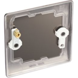 British General Nexus Metal 1-Gang Blanking Plate Black Nickel