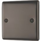 British General Nexus Metal 1-Gang Blanking Plate Black Nickel