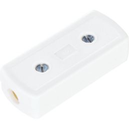 British General  13A 3 Terminal In-Line Connector 30 x 70 x 17mm White