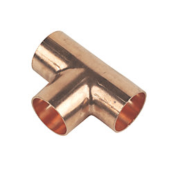 Flomasta  Copper End Feed Equal Tees 22mm 10 Pack