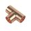 Flomasta  Copper End Feed Equal Tees 22mm 10 Pack