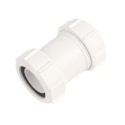 McAlpine S28M Compression Straight Connector White 32mm x 32mm